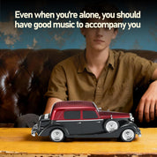 WSTER WS-1934 Retro Classic Car Bluetooth Replica Speaker – Wireless HD Sound with FM Radio,TWS Stereo,LED Party Lights,Built-in Microphone Hands-Free Call, Surprise Portable Gift for Party Use