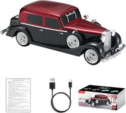 WSTER WS-1934 Retro Classic Car Bluetooth Replica Speaker – Wireless HD Sound with FM Radio,TWS Stereo,LED Party Lights,Built-in Microphone Hands-Free Call, Surprise Portable Gift for Party Use