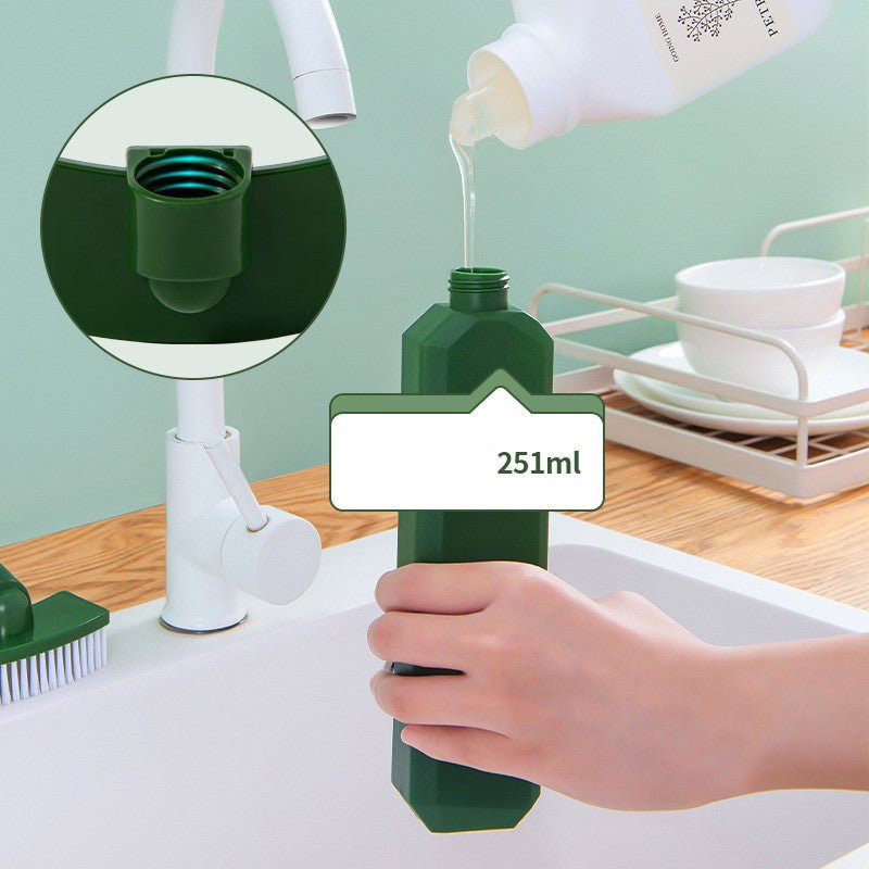 Multifunctional Liquid Kitchen Cleaning Bottle Brush Image 4