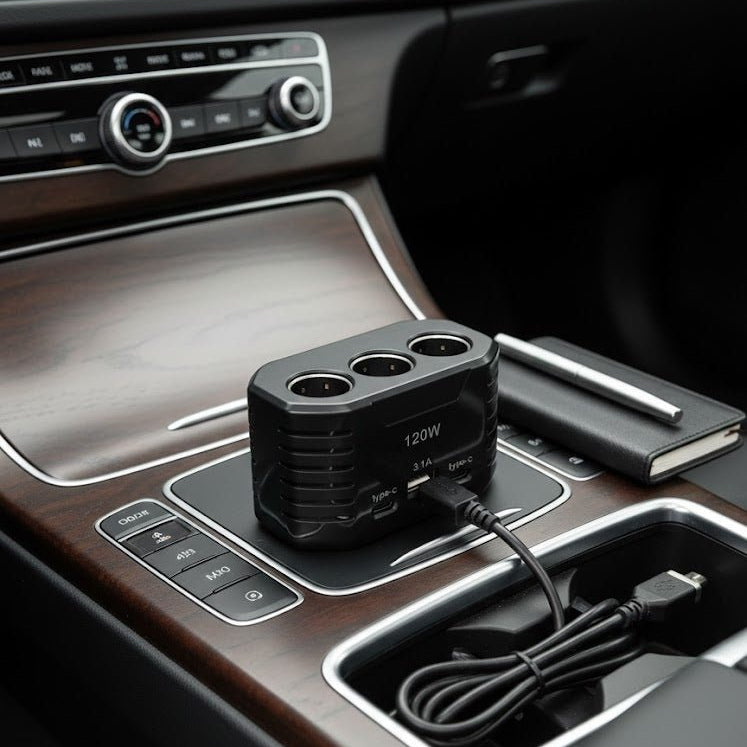 Type-C + USB Multi Socket Car Charger