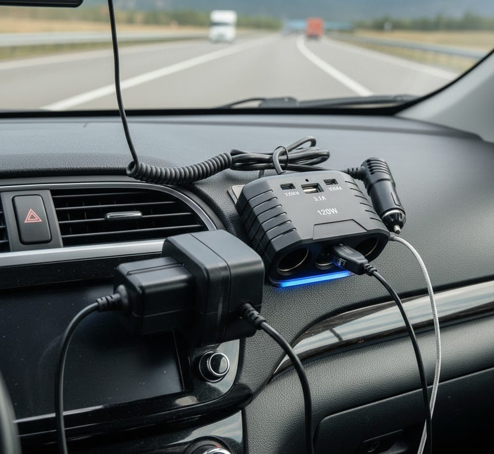 Type-C + USB Multi Socket Car Charger